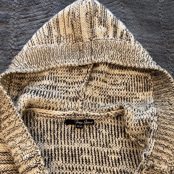 FOXY jeans hooded knit open cardigan with little silver threads - Picture 2 of 15